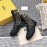 Fendi Autumn And Winter Leather Lace Up Boots For Women Beige