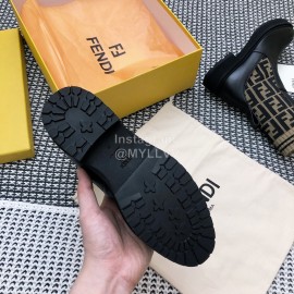 Fendi Autumn And Winter Leather Short Boots For Women 
