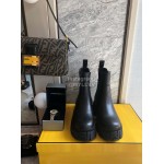 Fendi New Chelsea Boots With Thick Soles For Women Black