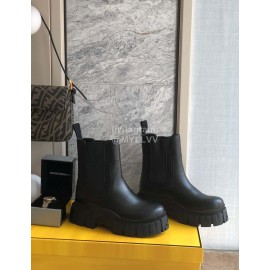 Fendi New Chelsea Boots With Thick Soles For Women Black