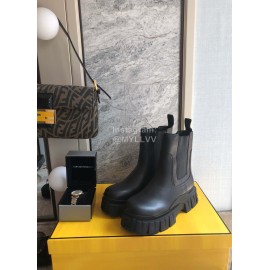 Fendi New Chelsea Boots With Thick Soles For Women Black