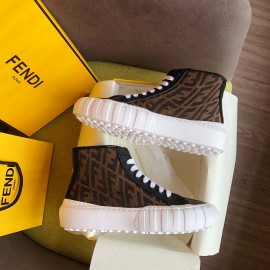 Fendi Thick Soles High Top Casual Shoes For Women 