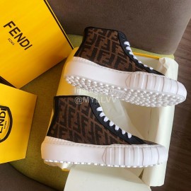 Fendi Thick Soles High Top Casual Shoes For Women 