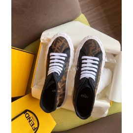 Fendi Thick Soles High Top Casual Shoes For Women 