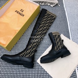 Fendi Autumn And Winter New Calfskin Knee High Boots For Women