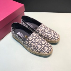 Ferragamo Summer Textile Woven Sole Shoes For Men 