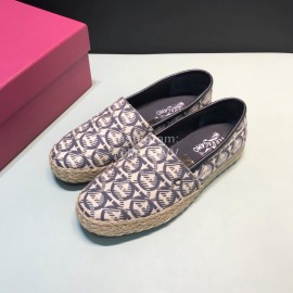 Ferragamo Summer Textile Woven Sole Shoes For Men 