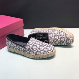 Ferragamo Summer Textile Woven Sole Shoes For Men 