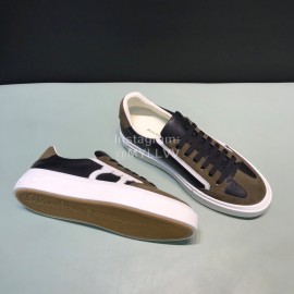 Ferragamo Fashion Calf Leather Casual Shoes For Men Brown