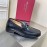 Ferragamo Black Cowhide Gancini Buckle Shoes For Men 