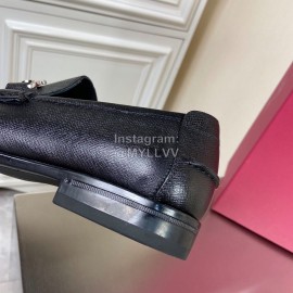 Ferragamo Palmprint Leather Gancini Buckle Shoes For Men 