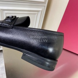 Ferragamo Palmprint Cowhide Gancini Buckle Business Shoes For Men 