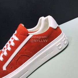 Ferragamo Fashion Cowhide Casual Sneakers For Men Red