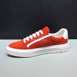 Ferragamo Fashion Cowhide Casual Sneakers For Men Red