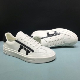 Ferragamo Fashion Calf Leather Casual Sneakers For Men Black