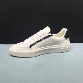 Ferragamo Fashion Calf Leather Casual Sneakers For Men Black