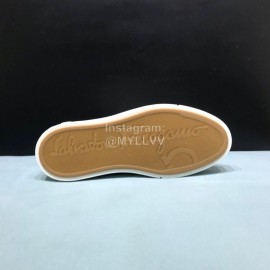 Ferragamo Fashion Calf Leather Casual Sneakers For Men Black