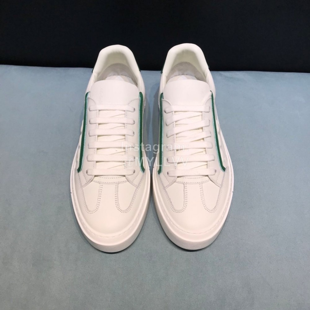 Ferragamo Fashion Calf Leather Casual Sneakers For Men Green