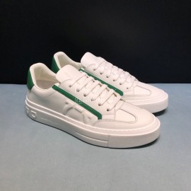 Ferragamo Fashion Calf Leather Casual Sneakers For Men Green