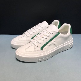 Ferragamo Fashion Calf Leather Casual Sneakers For Men Green