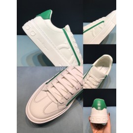 Ferragamo Fashion Calf Leather Casual Sneakers For Men Green