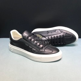 Ferragamo Fashion Calf Leather Black Casual Sneakers For Men 