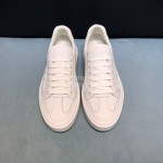 Ferragamo Fashion White Calf Leather Casual Sneakers For Men 