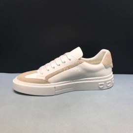 Ferragamo Fashion Calf Leather Casual Sneakers For Men Beige