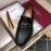 Ferragamo Oil Waxed Calf Leather Gancini Buckle Shoes For Men Black