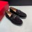 Ferragamo Velvet Cowhide Gancini Buckle Shoes For Men Black