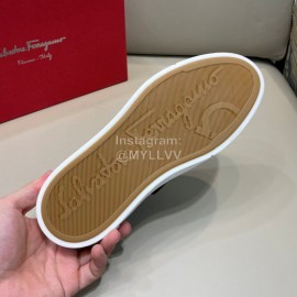 Ferragamo Fashion Calf Leather Casual Loafers For Men Navy