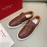 Ferragamo Fashion Calf Leather Casual Loafers For Men Brown