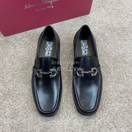 Ferragamo Soft Calf Leather Casual Loafers For Men 