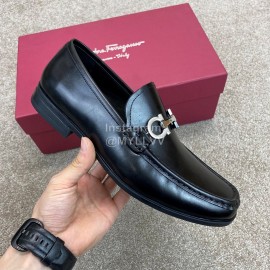 Ferragamo Soft Calf Leather Casual Loafers For Men 