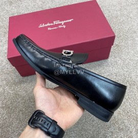 Ferragamo Soft Calf Leather Casual Loafers For Men 