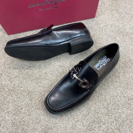 Ferragamo Soft Calf Leather Casual Loafers For Men 