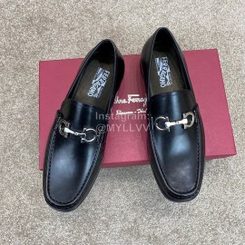 Ferragamo Soft Calf Leather Casual Loafers For Men 