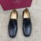 Ferragamo Soft Calf Leather Casual Loafers Black For Men 