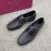Ferragamo Soft Black Calf Leather Casual Loafers For Men 