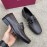 Ferragamo Soft Black Calf Leather Casual Loafers For Men 