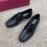 Ferragamo Soft Calf Leather Business Loafers For Men Black