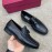 Ferragamo Soft Calf Leather Business Loafers For Men Black