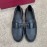 Ferragamo Soft Calf Leather Business Loafers Black For Men 
