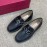 Ferragamo Soft Black Calf Leather Business Loafers For Men 