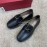 Ferragamo Soft Calf Leather Black Business Loafers For Men 