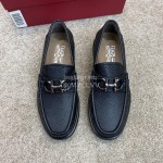 Ferragamo Classic Calf Leather Business Loafers For Men 