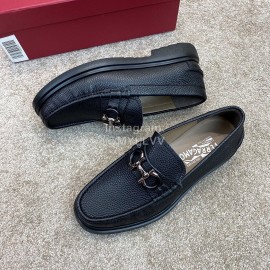 Ferragamo Classic Calf Leather Business Loafers For Men 