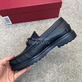 Ferragamo Classic Calf Leather Business Loafers For Men 