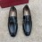 Ferragamo Classic Calf Leather Gancini Buckle Business Loafers For Men Black