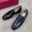 Ferragamo Classic Calf Leather Metal Buckle Business Loafers For Men 